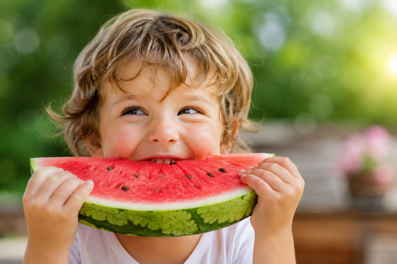 bambino mangia anguria Ferragosto
